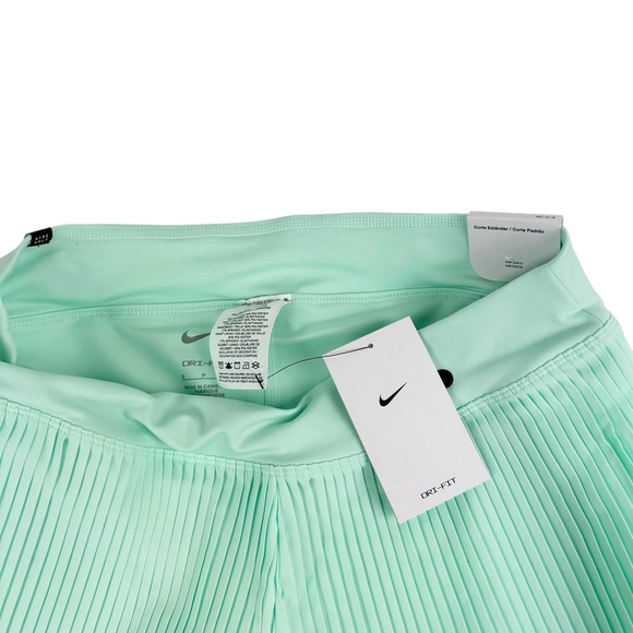 NIKE Women's Dri-FIT Ace Pleated Golf Shorts NWT Mint Foam Tennis Green Skort - Picture 14 of 15